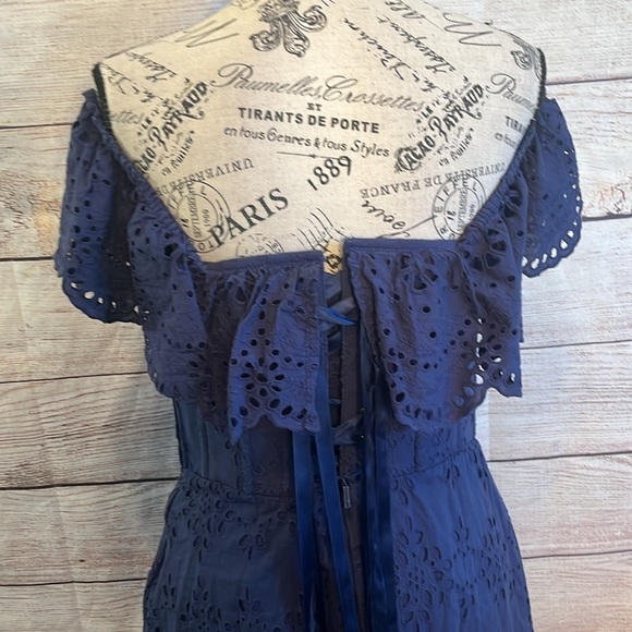 Corset-Story Peony Summer Dress Off Shoulder Broderie Anglaise Lace Steel Boning - Picture 8 of 12